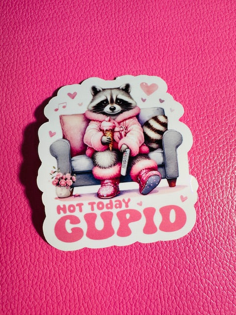 Raccoon Cupid Sticker