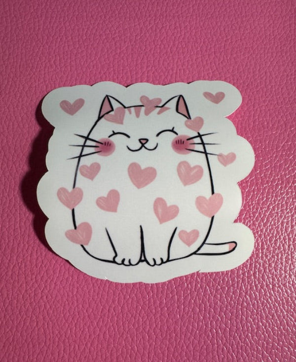 Cats Heart Sticker