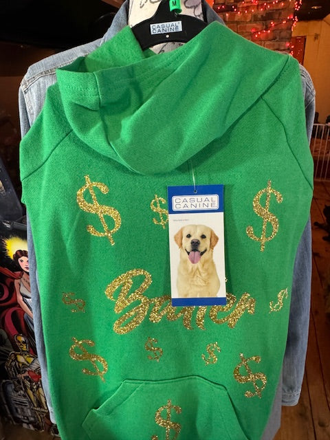 Baller Green Hoodie Dog Shirt Large
