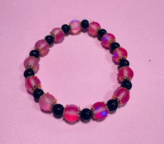 Blush and Noir Bracelet