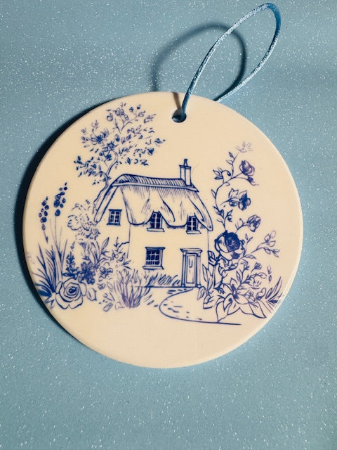 Blue Cottage Lamp Charm