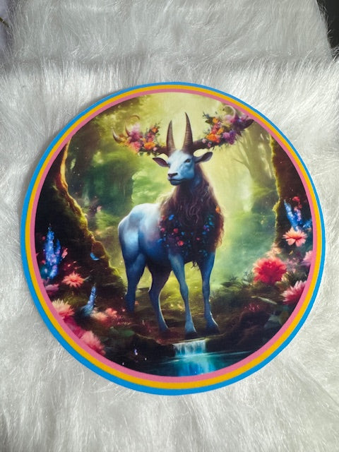 Mystic Forest Goat Sticker