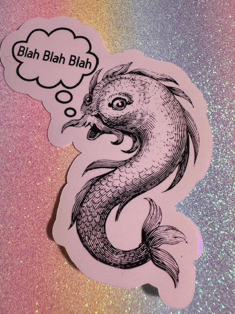 Mustached Fish Sticker