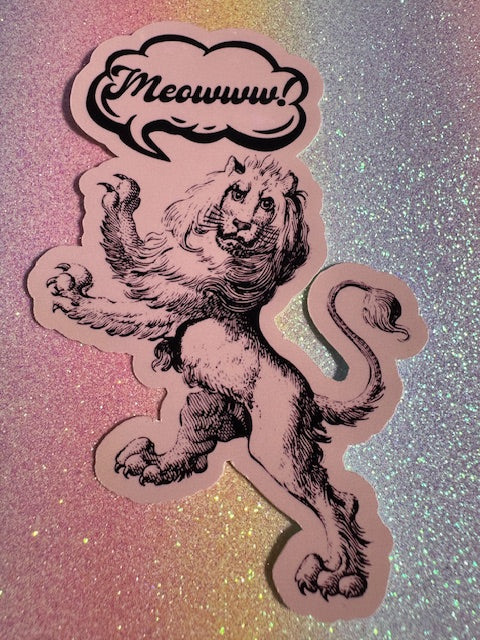 Pink Lion Sticker
