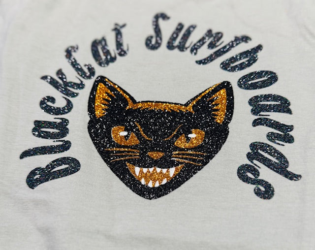 Black Cat Surfboards Dog Shirt XL