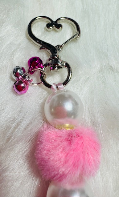 Pink Gingerbread House Keychain