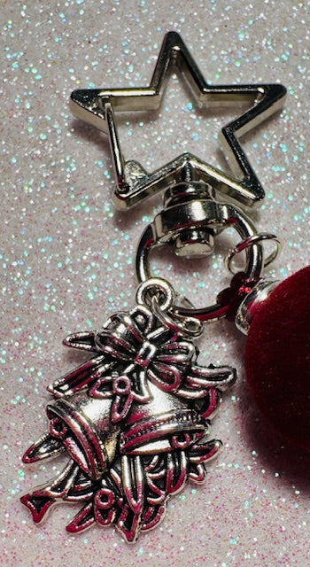Flocked Christmas Keychain