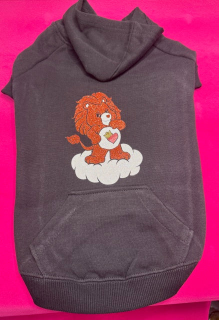 Braveheart Bear Black Dog Hoodie Medium