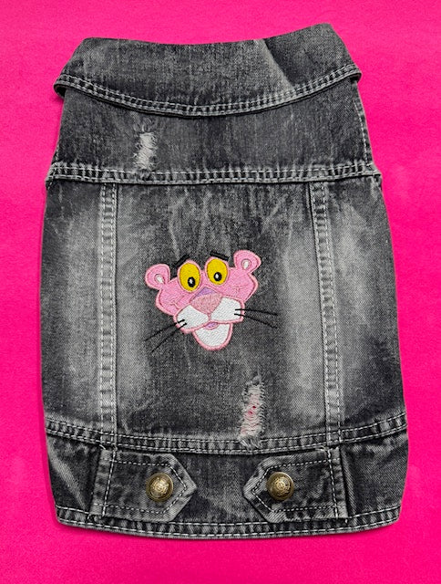 Pink Panther Denim Dog Vest XL