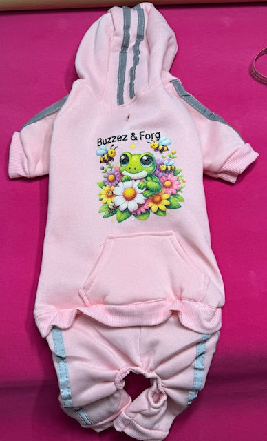 Pink Dog Jogging Suit Large