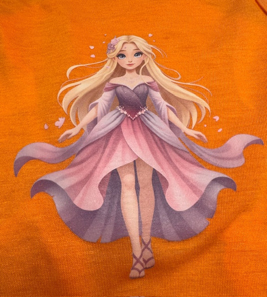 Orange Princess Dog Dress Medium