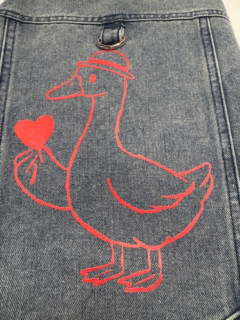 Silly Goose Denim Dog Vest XXL