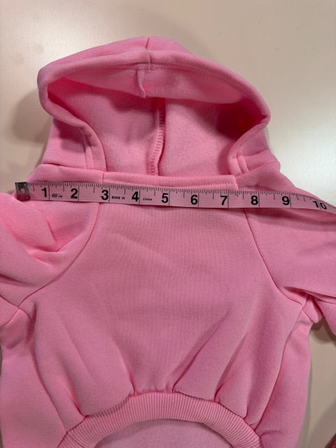 Mustached Skull Pink Dog Hoodie XL