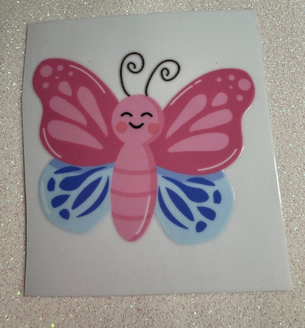 Cutesy Pink Butterfly Sticker