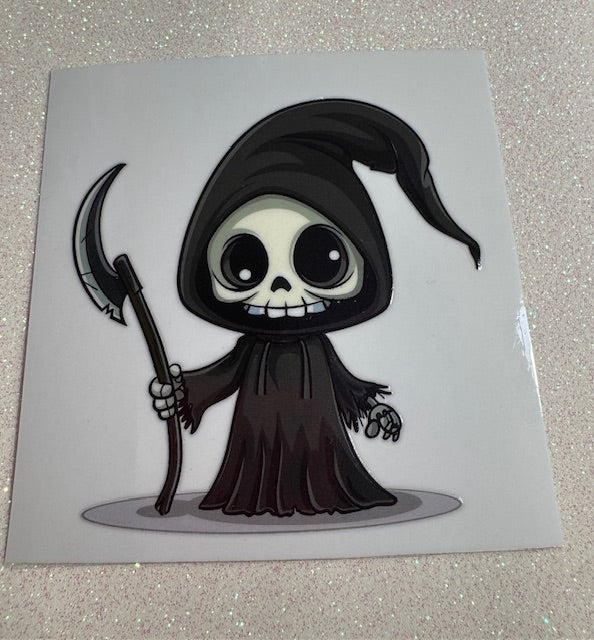 Grim Reaper Skeleton Sticker