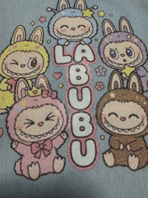 Labubu Denim Dog Shirt XL