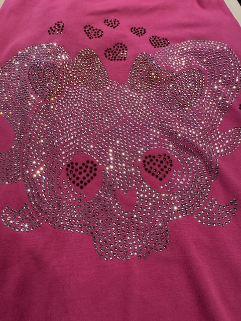 Princess Skull Dog Shirt XL