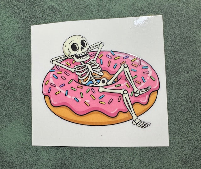 Donut Skeleton Sticker