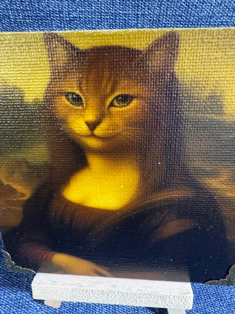 Meowy Lisa Tiny Art Piece
