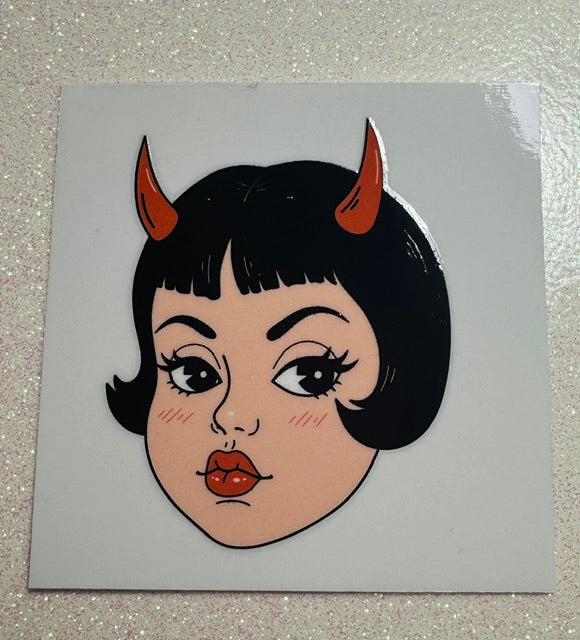 Devil Girl UV Sticker