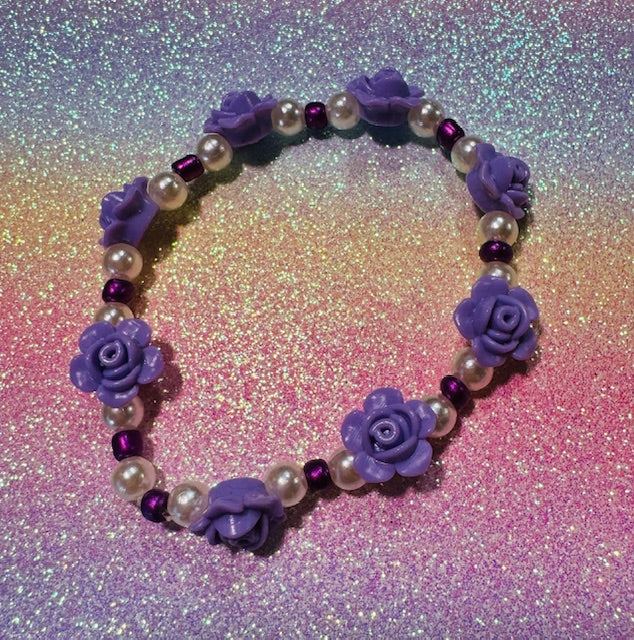 Purple Rose Bracelet