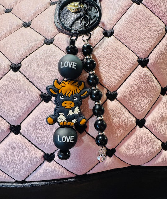 Sassy Highland Cow Purse Charm