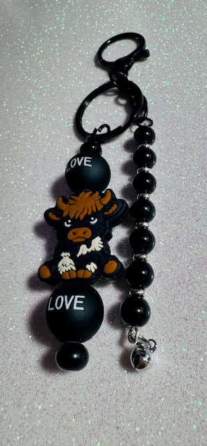 Sassy Highland Cow Purse Charm