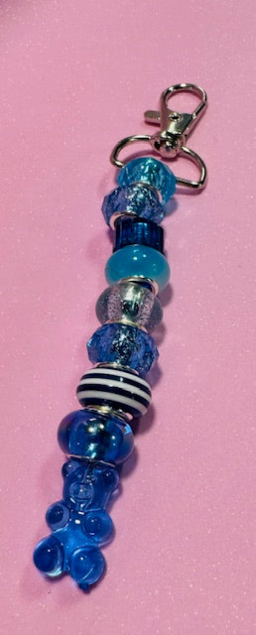 Glittery Blue Bear Bliss Purse Charm/Keychain