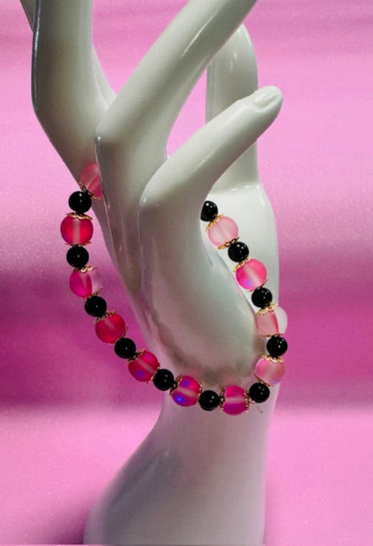 Blush and Noir Bracelet