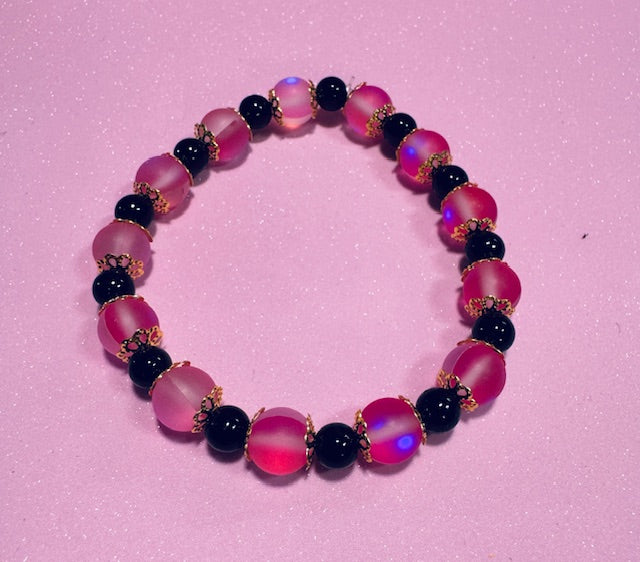 Blush and Noir Bracelet