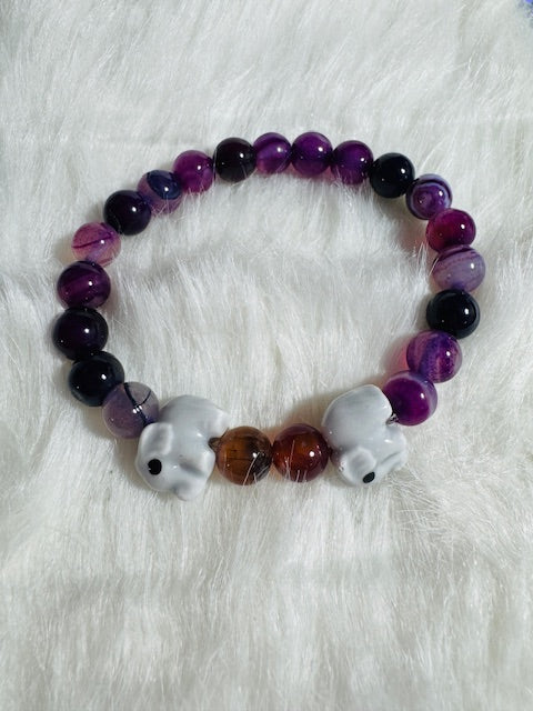 Purple Elephant Bracelet
