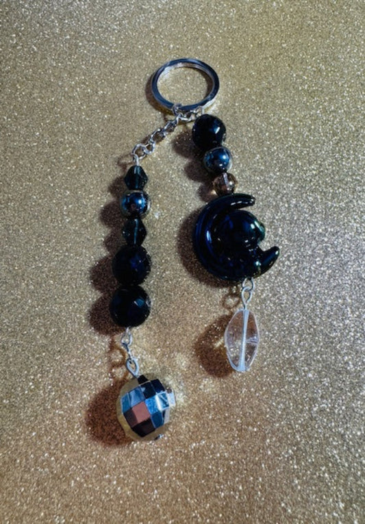 Black Galaxy Purse Charm/Keychain