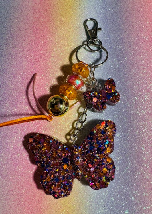 Butterfly Glitz Purse Charm/Keychain
