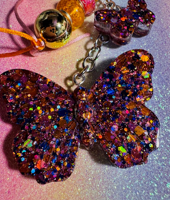 Butterfly Glitz Purse Charm/Keychain