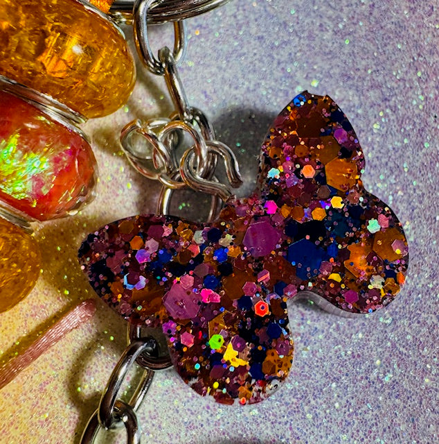 Butterfly Glitz Purse Charm/Keychain