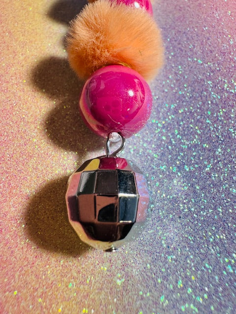 Peach Party Purse Charm/Keychain