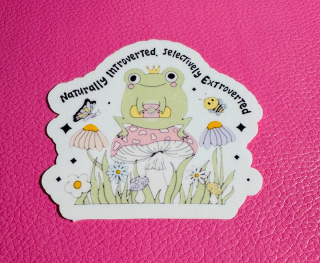 Naturally Introverted, Selectively Extroverted Frog Sticker