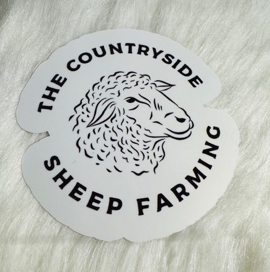 Country Side Sheep Farm Sticker