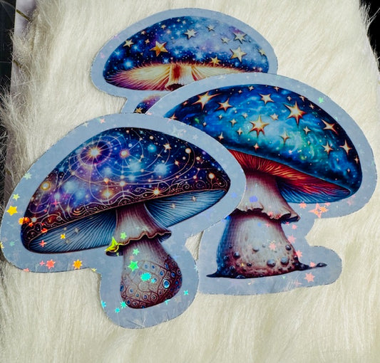 Cosmic Mushrooms Stickers