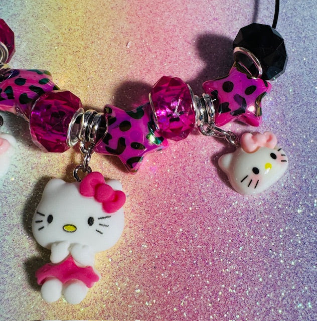 Leopard Hello Kitty Purse Charm