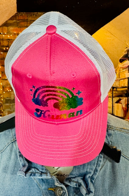 Human Rainbow Trucker Hat