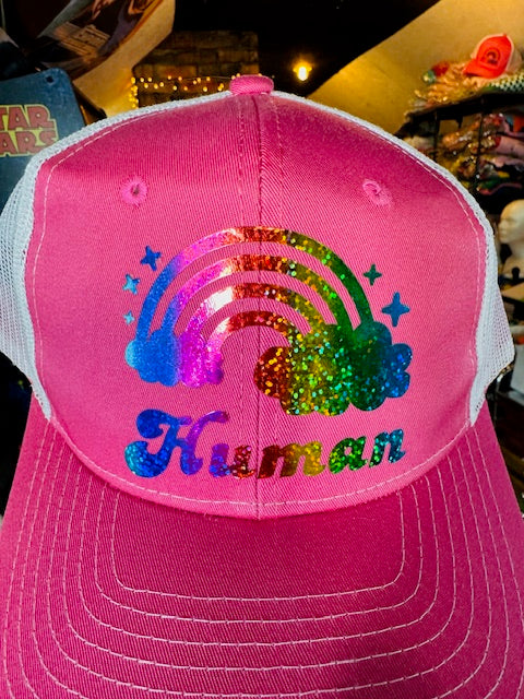 Human Rainbow Trucker Hat
