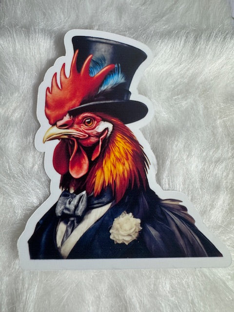 Dapper Rooster Sticker