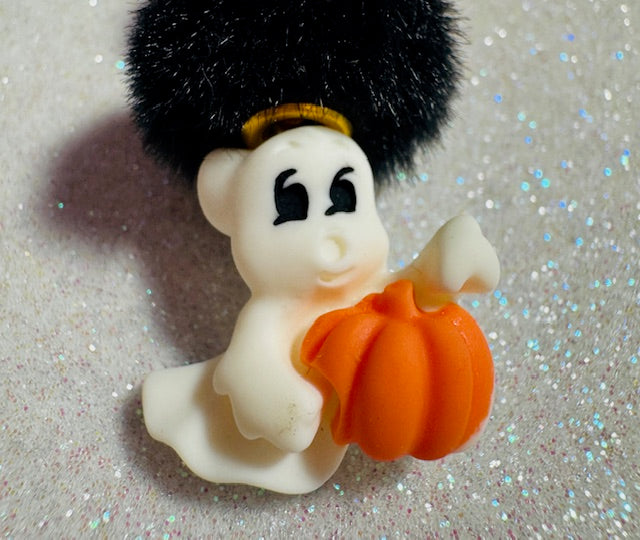 Fuzzy Ghost Bag Charm