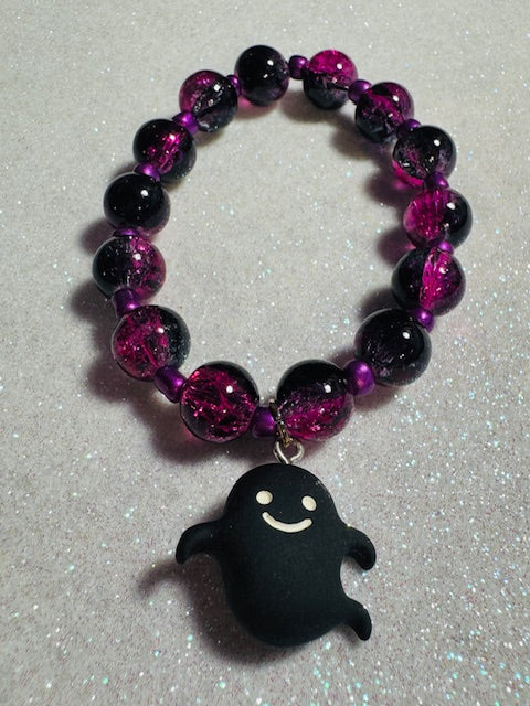 Purple and Black Ghost Bracelet