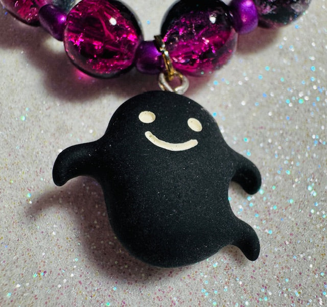 Purple and Black Ghost Bracelet