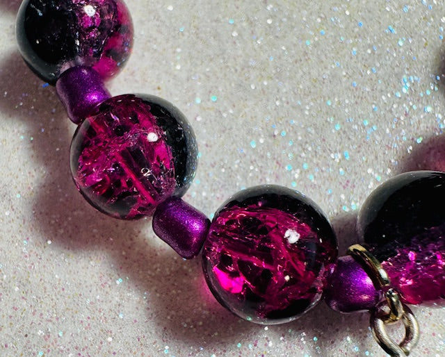 Purple and Black Ghost Bracelet