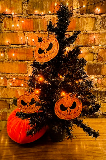 Glitter Felt Jack O' Lantern Ornament