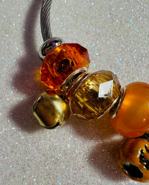 Black Cat Jack O' Lantern Bracelet