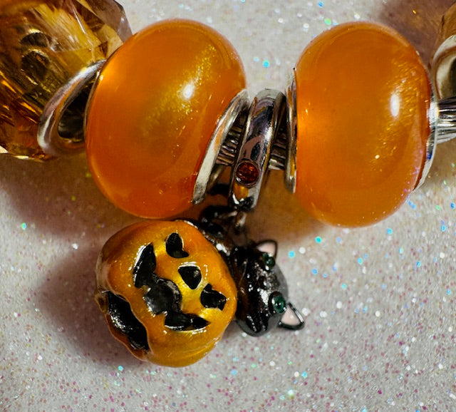 Black Cat Jack O' Lantern Bracelet